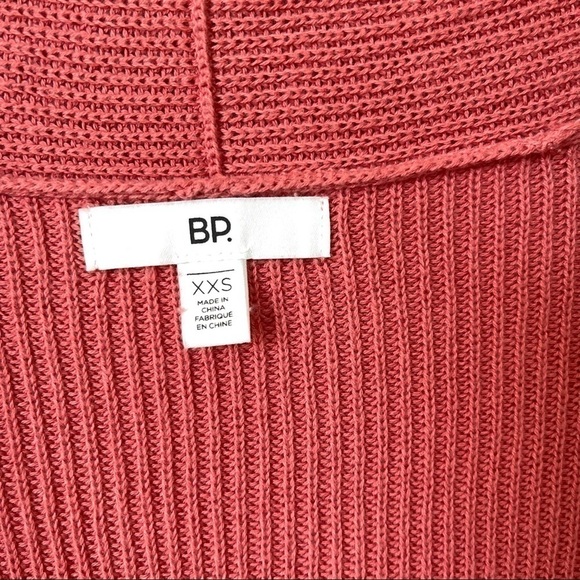 BP. Nordstrom Stitch Curve Hem Cardigan Coral XXS - Picture 7 of 12